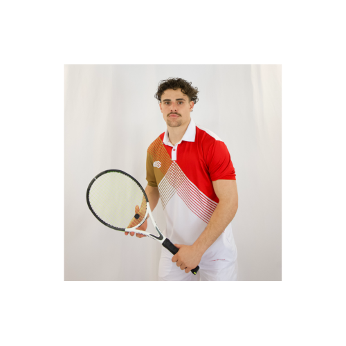 Polo de tennis élasthanne microperforé